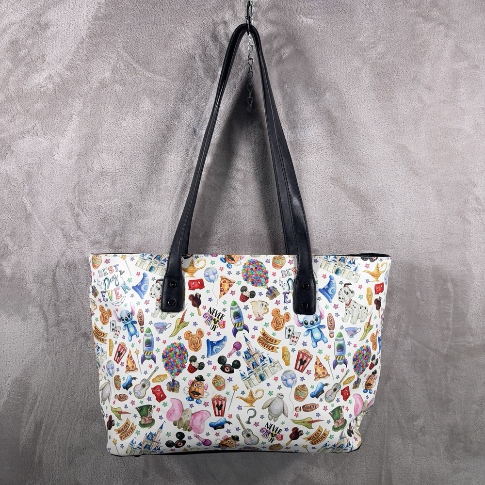 Disney Bibbidi Bobbidi Bling Tote Bag Parks Princess Castle Icons White - Picture 3 of 11